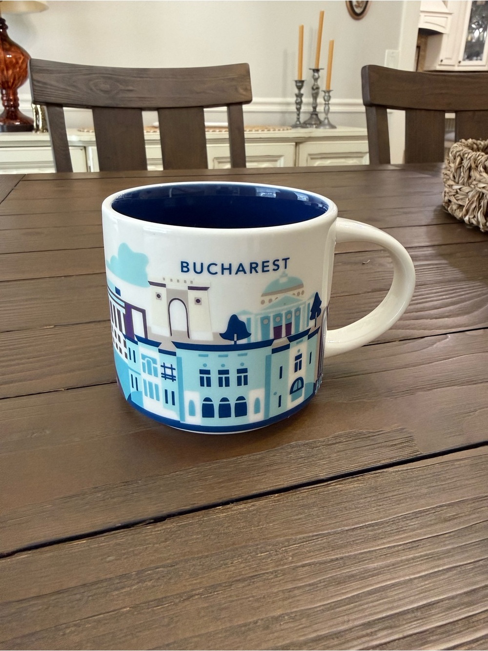 Starbucks Bucharest You are here! City Mug - Blue and White